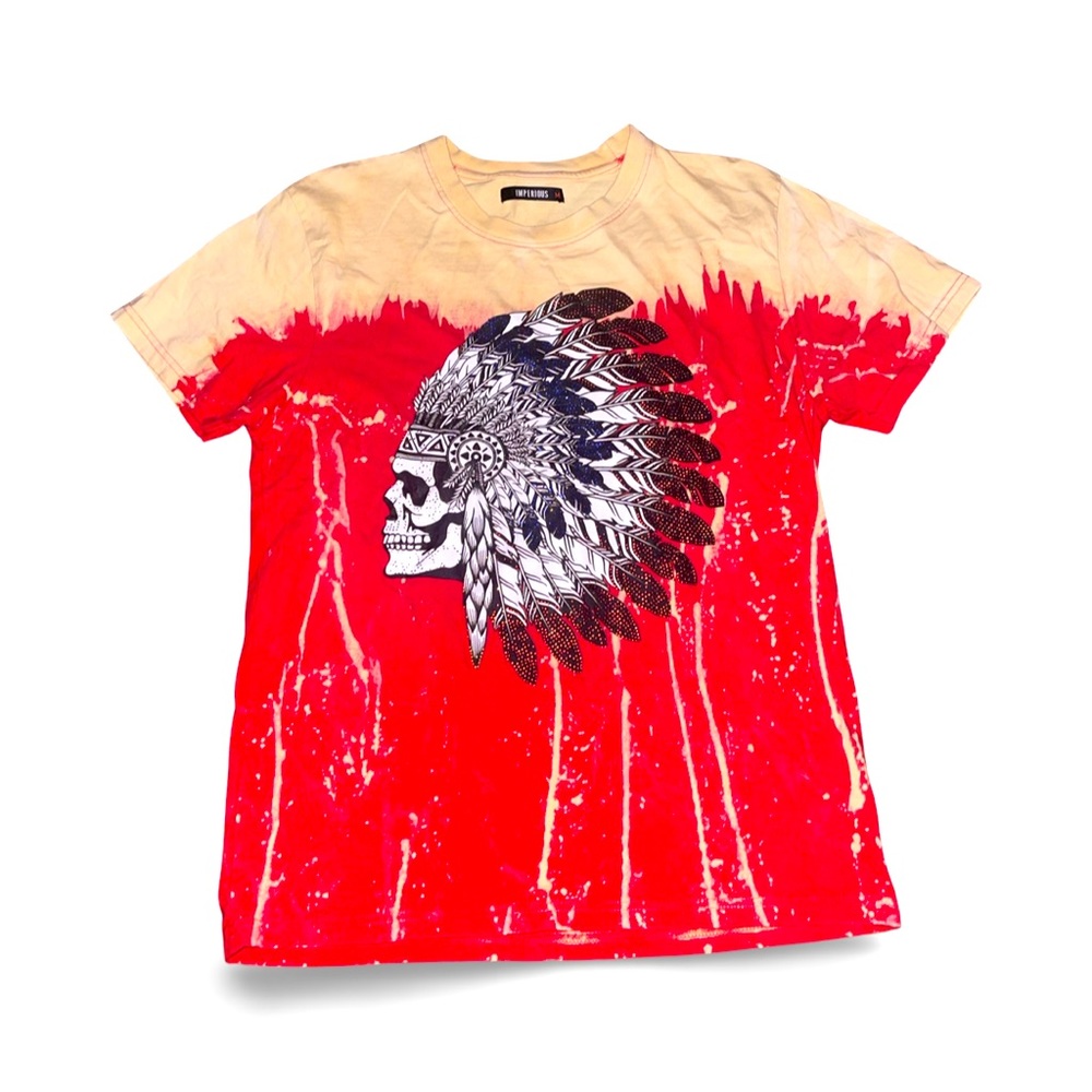 Imperious: Skull Head Dress Tye Dye T-Shirt: Fashion: Adult Medium: